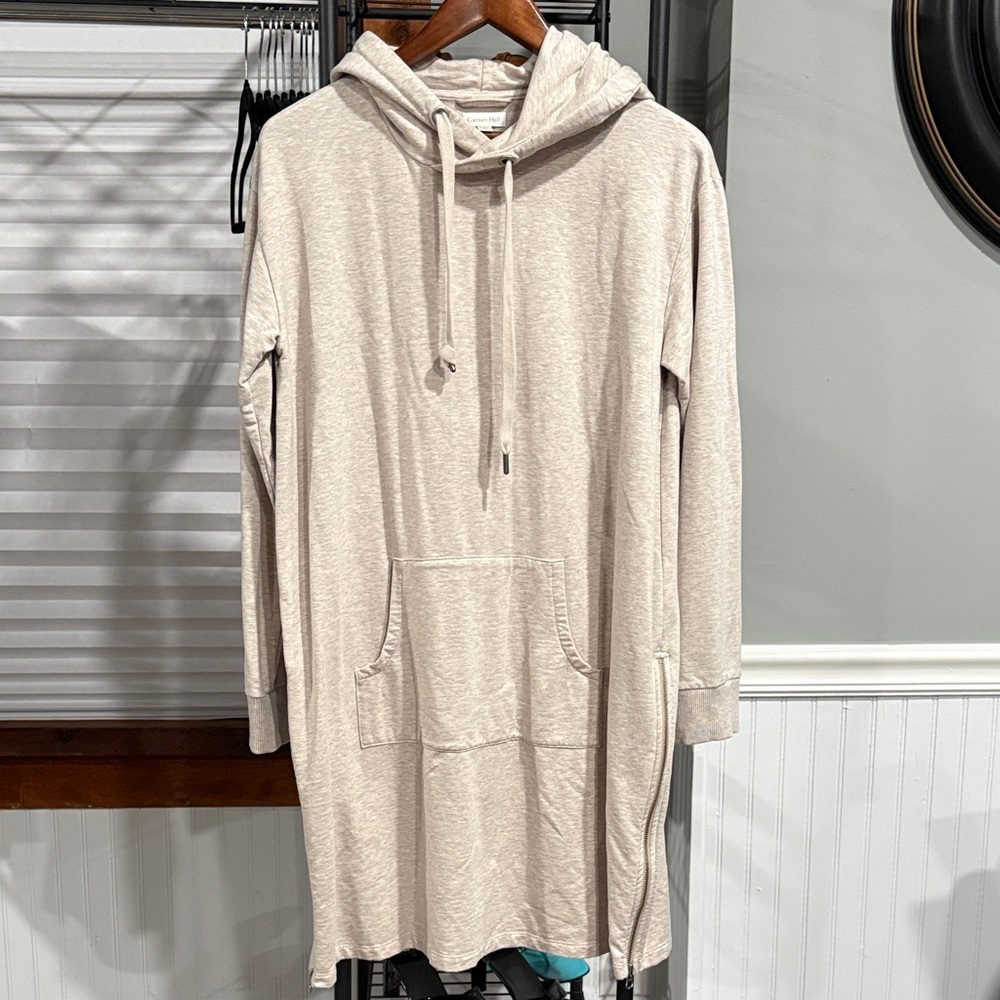 Garnet Hill Light Gray Hooded Dress